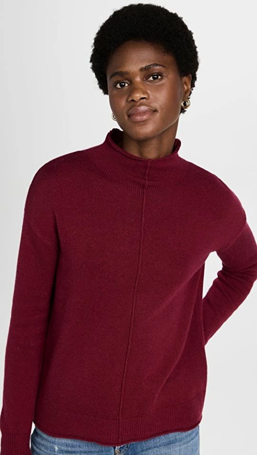 Turtle & Mock Necks * | Best Sale Splendid Emma Tunic Sweater Mulberry