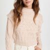 Turtle & Mock Necks * | Cheap Minkpink Jolene Cable Knit Ball Sweater Oatmeal