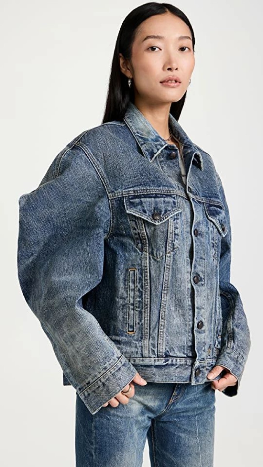 Jean Jackets * | Buy R13 Ziggy Trucker Jacket Reese