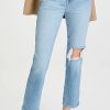 Distressed Jeans * | Hot Sale Good American Good Curve Straight Jeans Indigo124