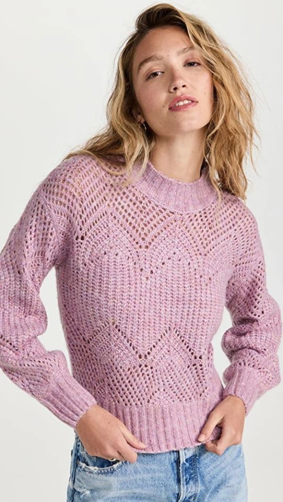 Turtle & Mock Necks * | Budget Astr The Label Serenity Sweater Lilac