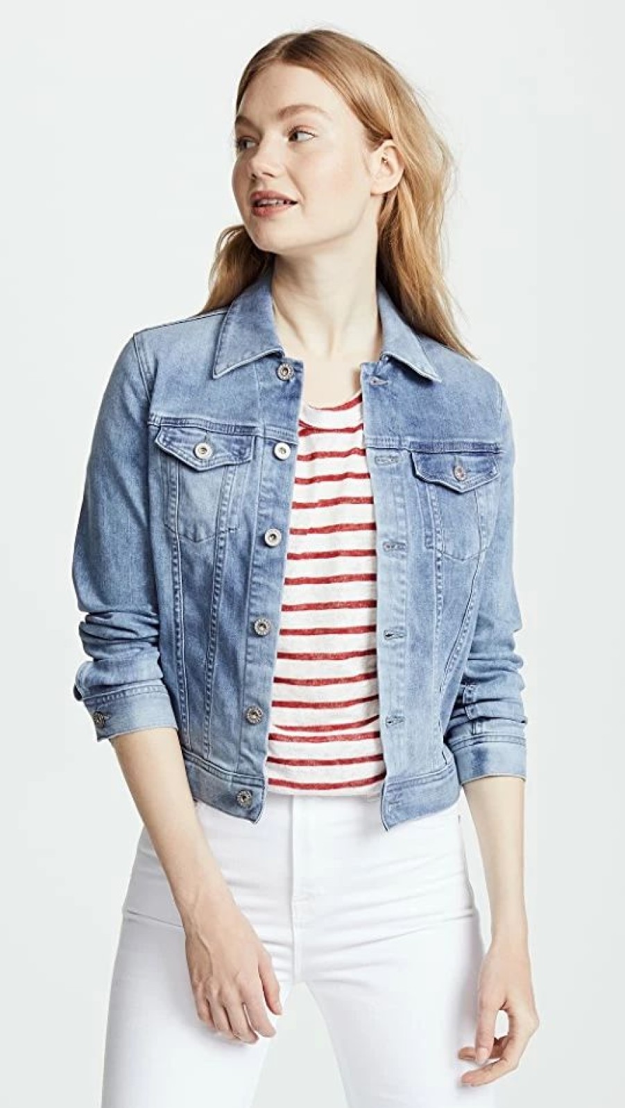 Jean Jackets * | Flash Sale Ag Robyn Jacket Streamside