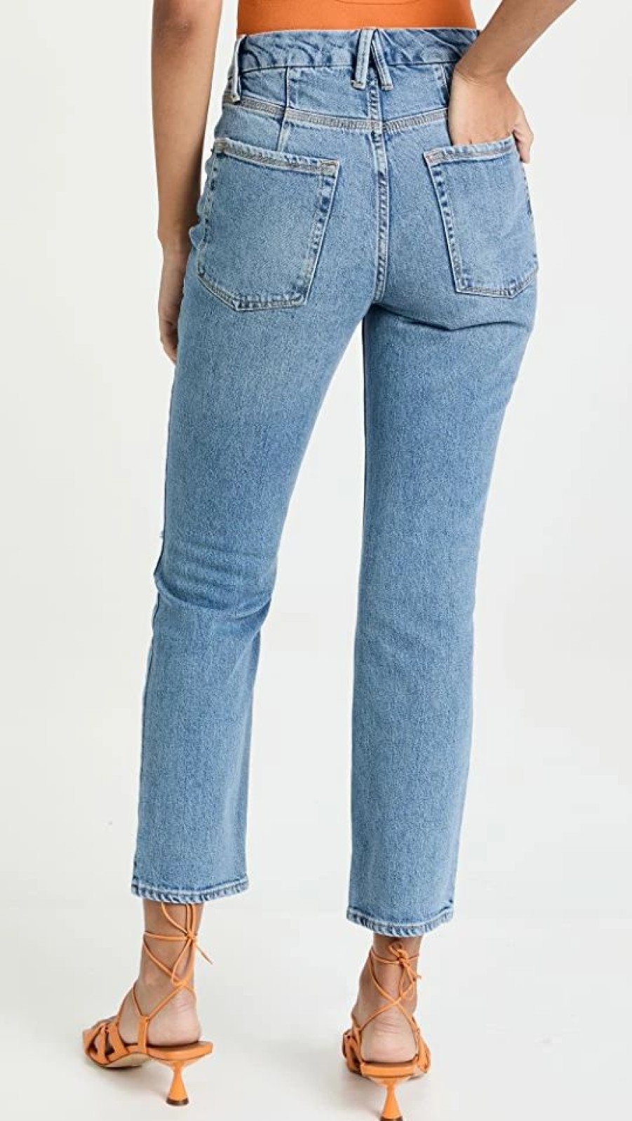 Distressed Jeans * | Brand New Good American Good '90S Cropped Icon Jeans Indigo068