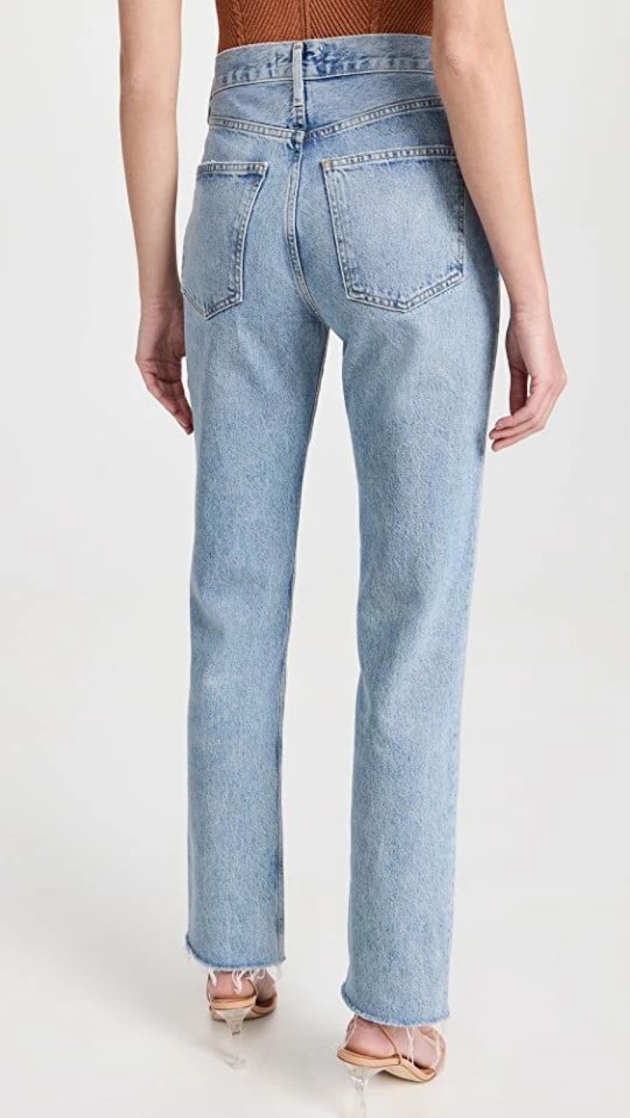 Distressed Jeans * | Top 10 Agolde Mid Rise Vintage Straight Leg Jeans Sway