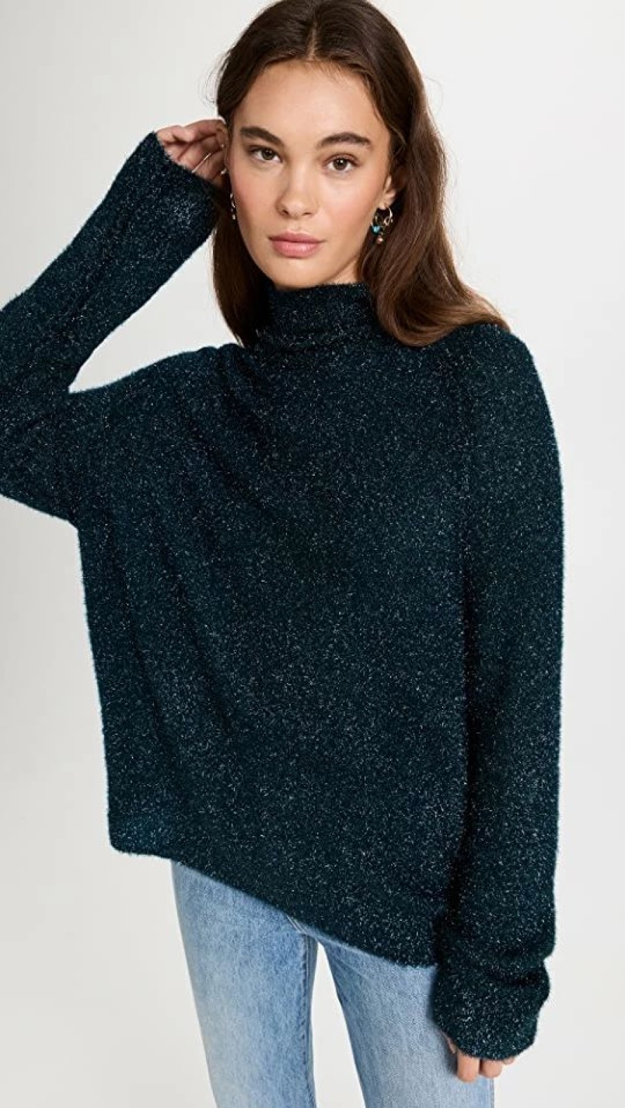 Turtle & Mock Necks * | Best Pirce Acne Studios Knitwear Turtleneck Petrol Blue