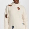 Turtle & Mock Necks * | Top 10 Tibi Trou Trou Alpaca Sweater Ecru