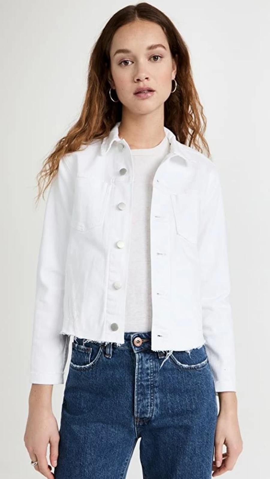 Jean Jackets * | Flash Sale L'Agence Janelle Slim Jacket Blanc