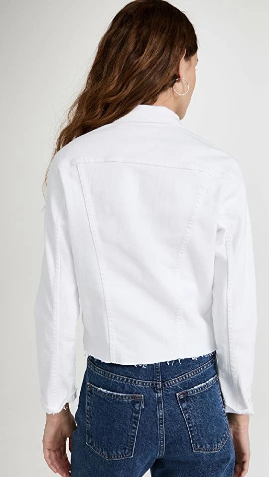 Jean Jackets * | Flash Sale L'Agence Janelle Slim Jacket Blanc