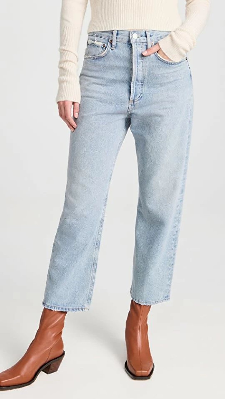 Distressed Jeans * | Cheapest Agolde 90'S Crop Jeans Replica