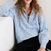 Turtle & Mock Necks * | Best Reviews Of Line Sloane Sweater Winter Sky