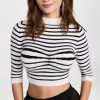 Turtle & Mock Necks * | Cheap Philosophy Di Lorenzo Serafini Striped Knit Sweater Fantasy Print White