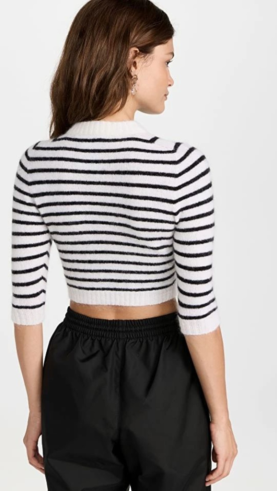 Turtle & Mock Necks * | Cheap Philosophy Di Lorenzo Serafini Striped Knit Sweater Fantasy Print White