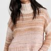 Turtle & Mock Necks * | Coupon 525 Soft Acrylic Ombre Blair Turtleneck Cream Multi