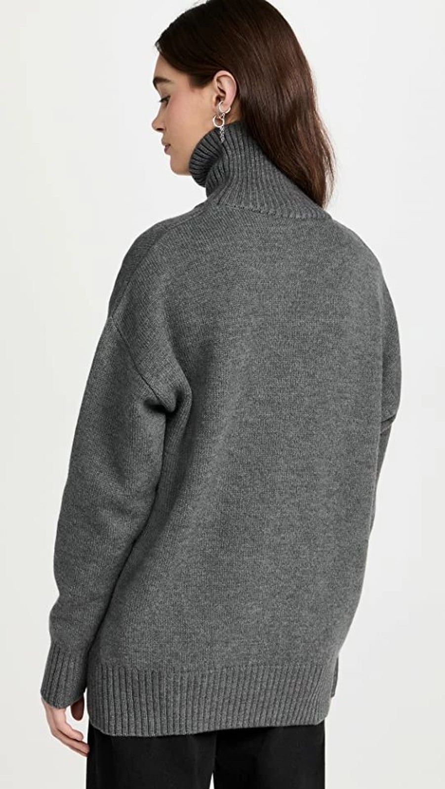 Turtle & Mock Necks * | Flash Sale Ami Turtleneck Sweater Heather Grey