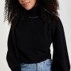 Turtle & Mock Necks * | Discount Madewell Waterfalls Turtleneck True Black