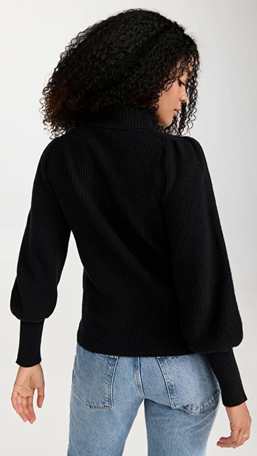 Turtle & Mock Necks * | Discount Madewell Waterfalls Turtleneck True Black