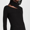 Turtle & Mock Necks * | Best Sale L'Agence Everlee Cutout Sweater Black/Black