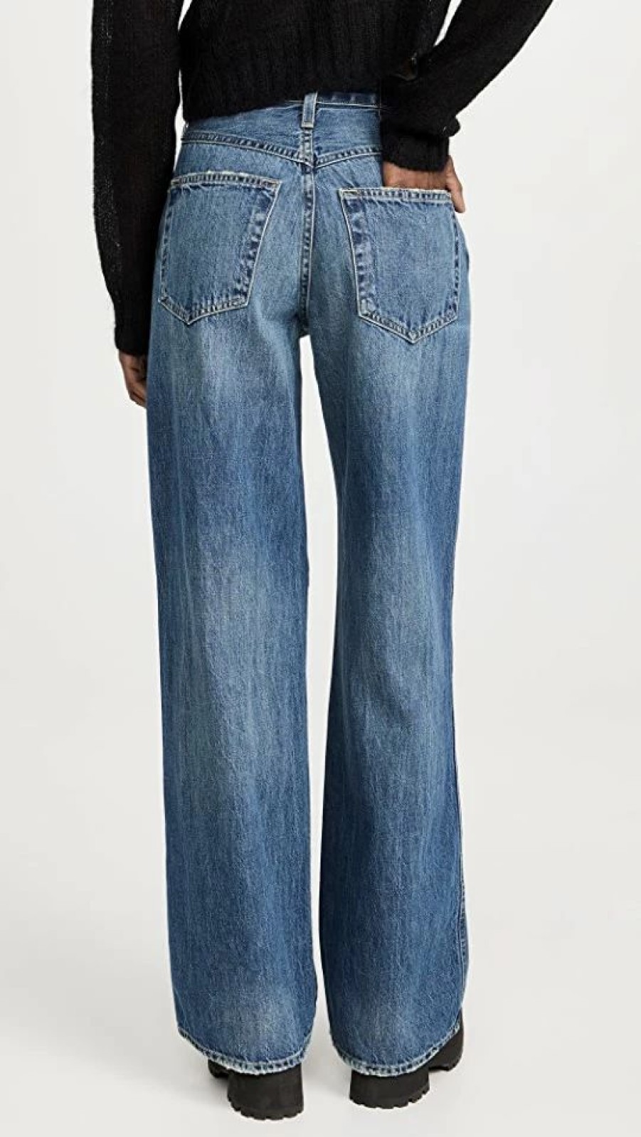 Distressed Jeans * | Best Sale Amo Frida Flare Jeans Blue Pine