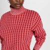 Turtle & Mock Necks * | Deals Victoria Beckham Long Sleeve Polo Top Red/Pink