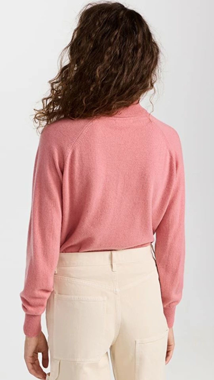 Turtle & Mock Necks * | Coupon Demylee Karston Cashmere Turtleneck Sweater Rose