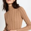 Turtle & Mock Necks * | Wholesale Madewell Leaton Mock Neck Pullover Sweater Hthr Caramel