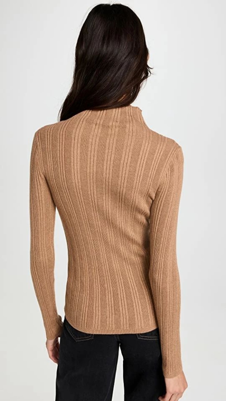 Turtle & Mock Necks * | Wholesale Madewell Leaton Mock Neck Pullover Sweater Hthr Caramel