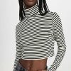 Turtle & Mock Necks * | Wholesale Levi'S Oriel Turtleneck Dill Caviar Stripe