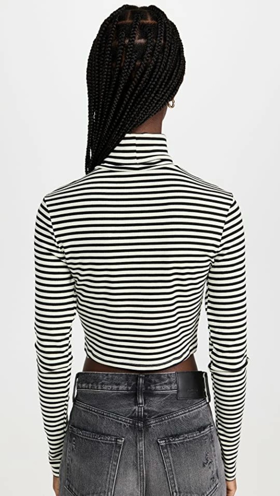 Turtle & Mock Necks * | Wholesale Levi'S Oriel Turtleneck Dill Caviar Stripe