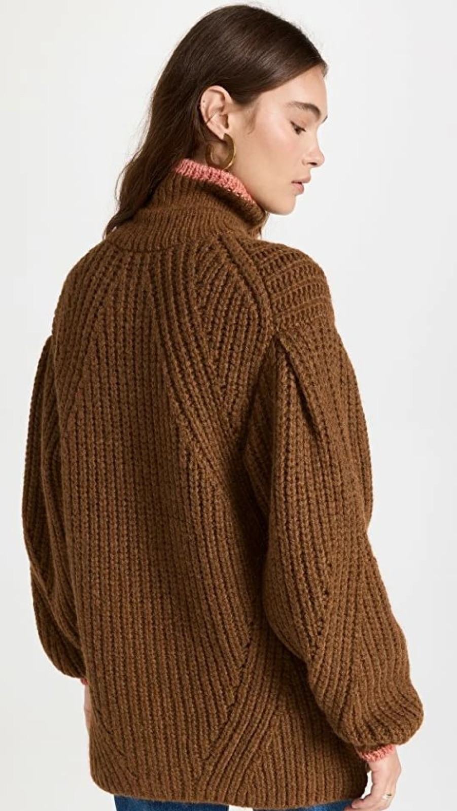 Turtle & Mock Necks * | Hot Sale Ulla Johnson Liese Turtleneck Umber