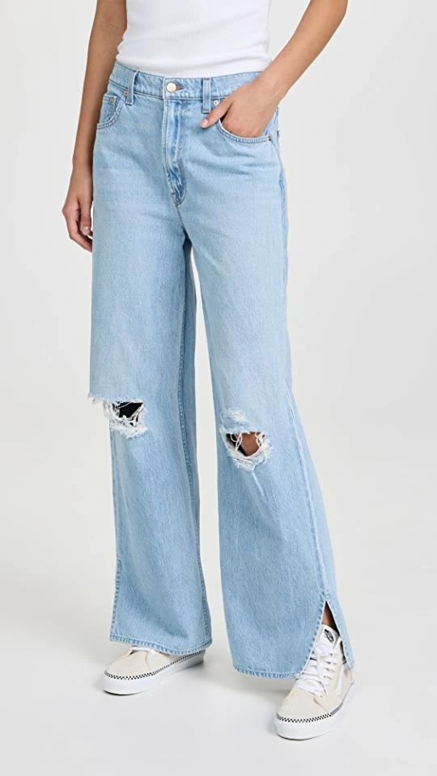 Distressed Jeans * | Flash Sale Mother Snacks! The Fun Dip Puddle Slice Jeans Lots Of Nibbles