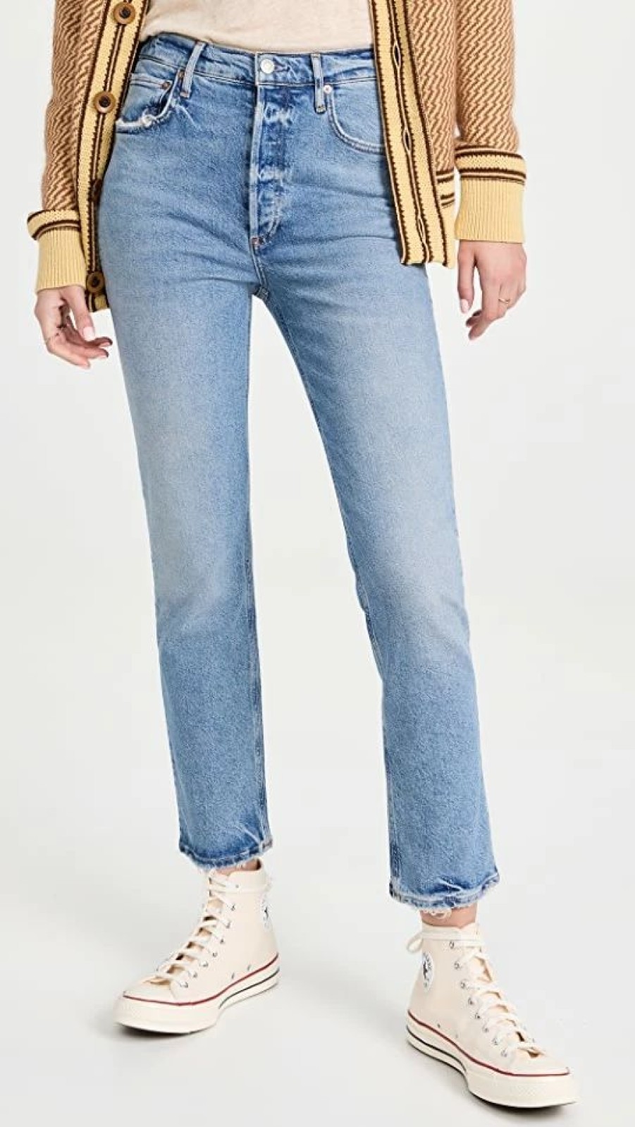 Distressed Jeans * | Buy Agolde Riley High Rise Jeans Cove