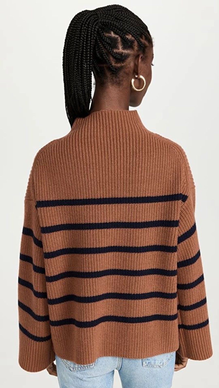 Turtle & Mock Necks * | Coupon A.L.C. Louise Sweater Bronze Tone/Navy