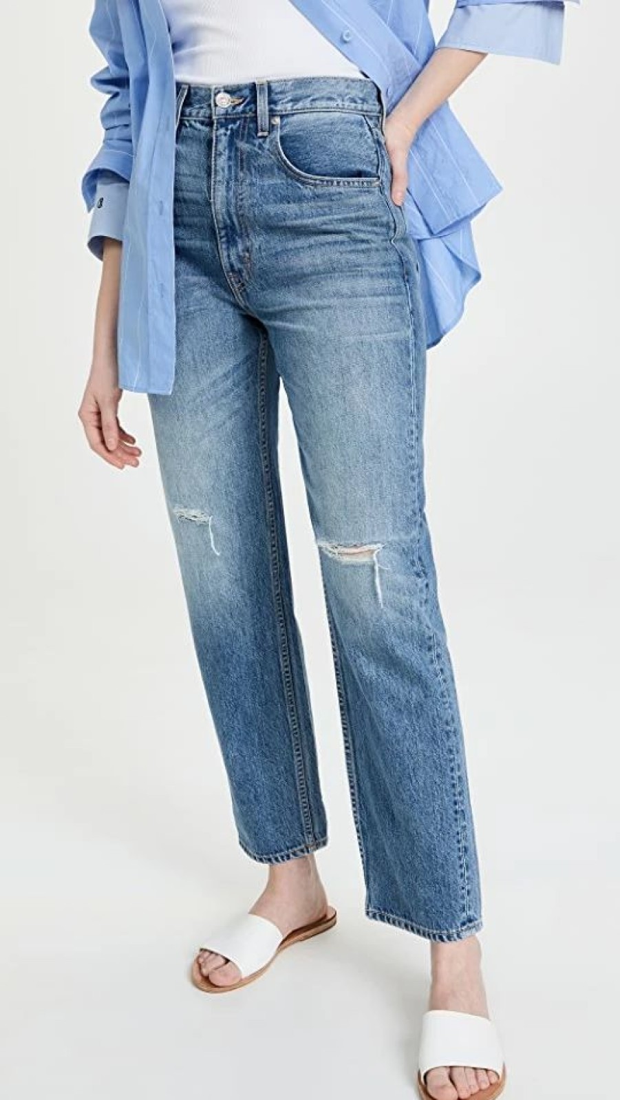 Distressed Jeans * | Cheapest Slvrlake Dakota Jeans Road To Nowhere