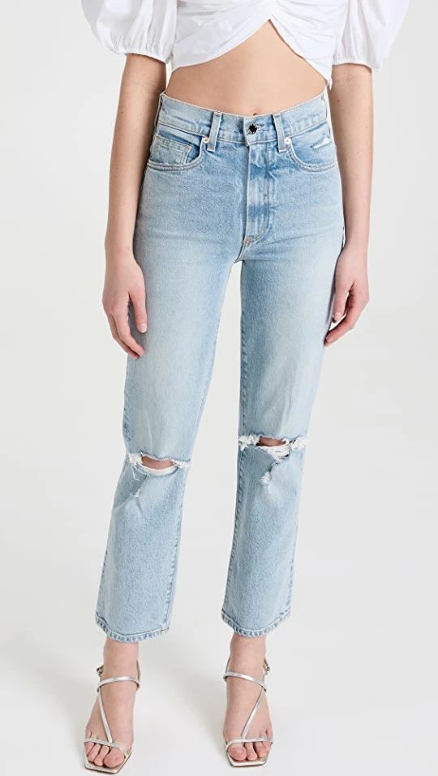 Distressed Jeans * | Wholesale Le Jean Sabine Straight Jeans Joyride