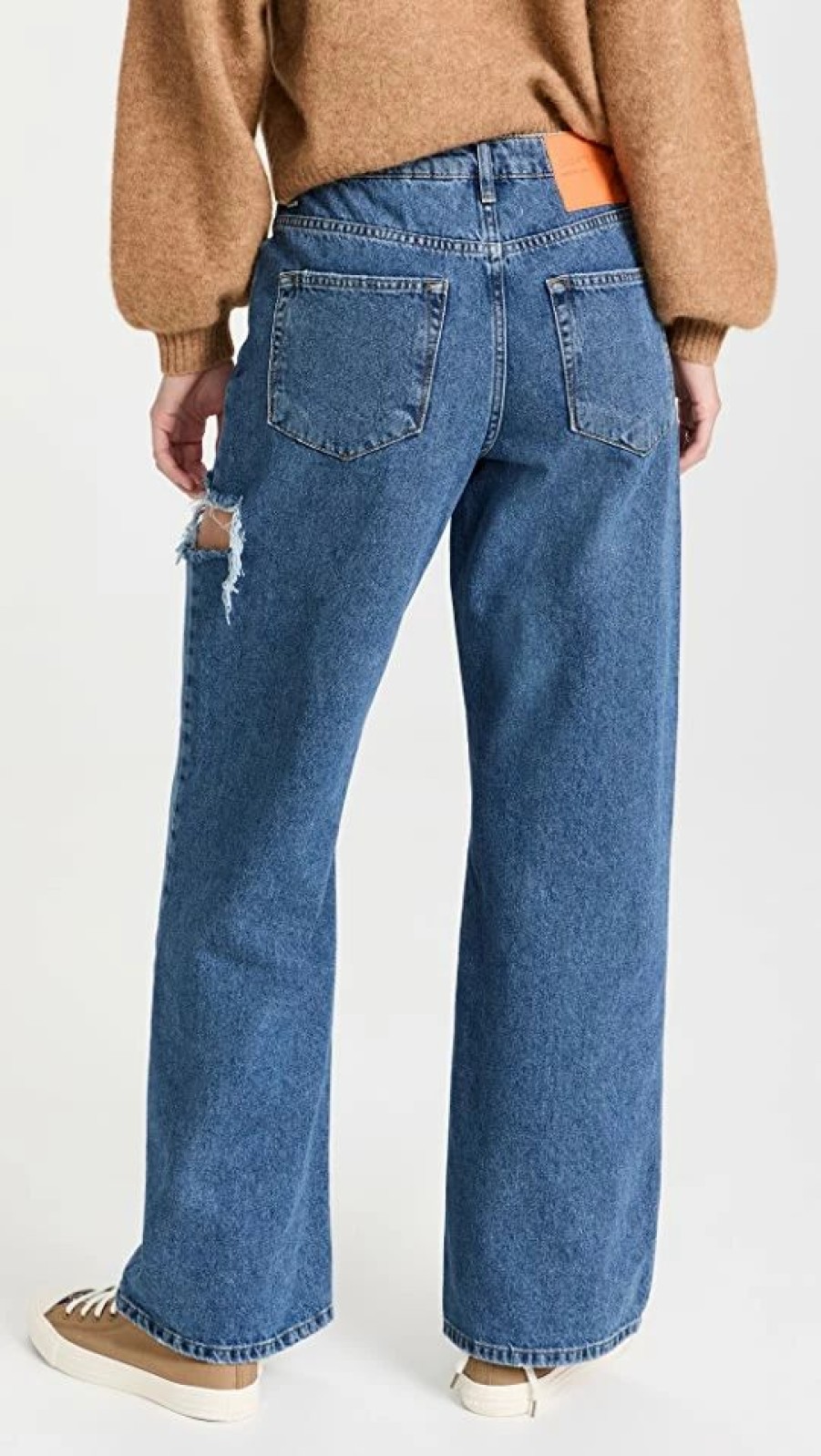 Distressed Jeans * | Best Sale One Teaspoon Rosewood Jackson Mid Waist Wide Leg Jeans