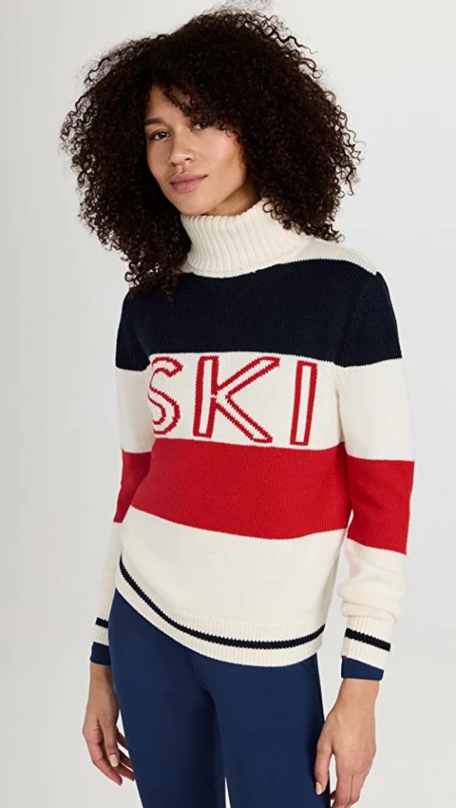 Turtle & Mock Necks * | Buy Perfect Moment Frostine Sweater Red/Snow White/Navy