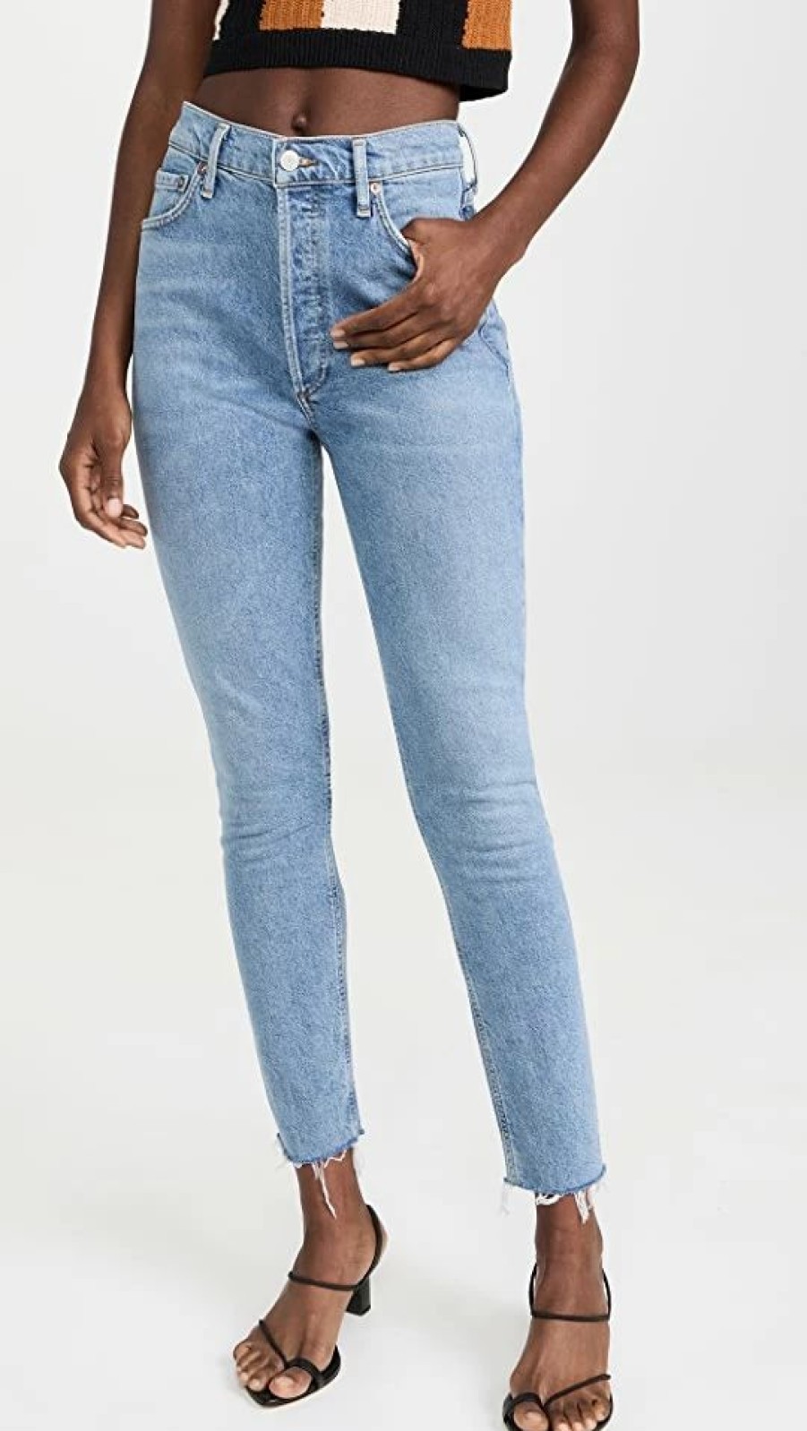 Distressed Jeans * | Top 10 Agolde Nico: High Rise Slim Fit Jeans Murmur