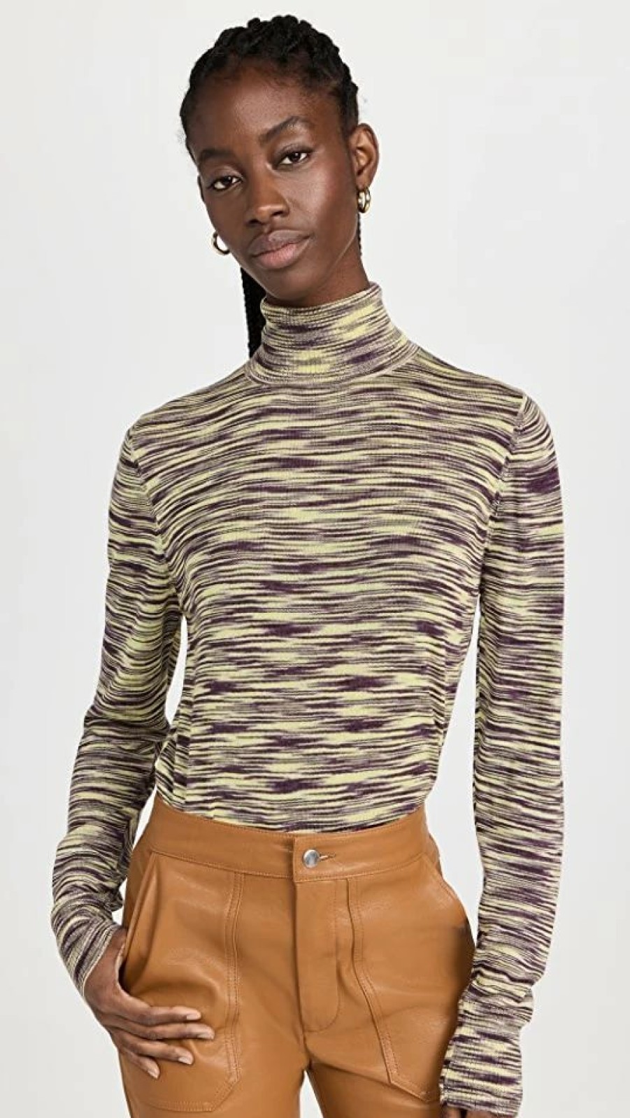 Turtle & Mock Necks * | Wholesale Rachel Comey Pacific Top Purple Multi