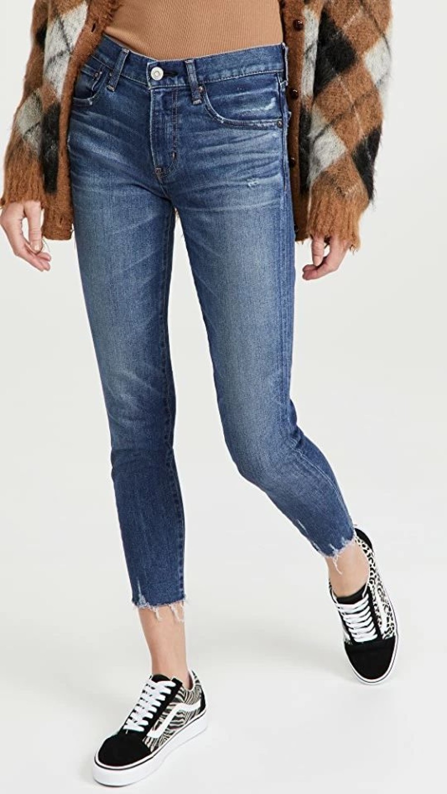 Distressed Jeans * | Buy Moussy Vintage Tyrone Skinny Blue Jeans