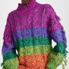 Turtle & Mock Necks * | Promo Farm Rio Multicolored Yarn Sweater