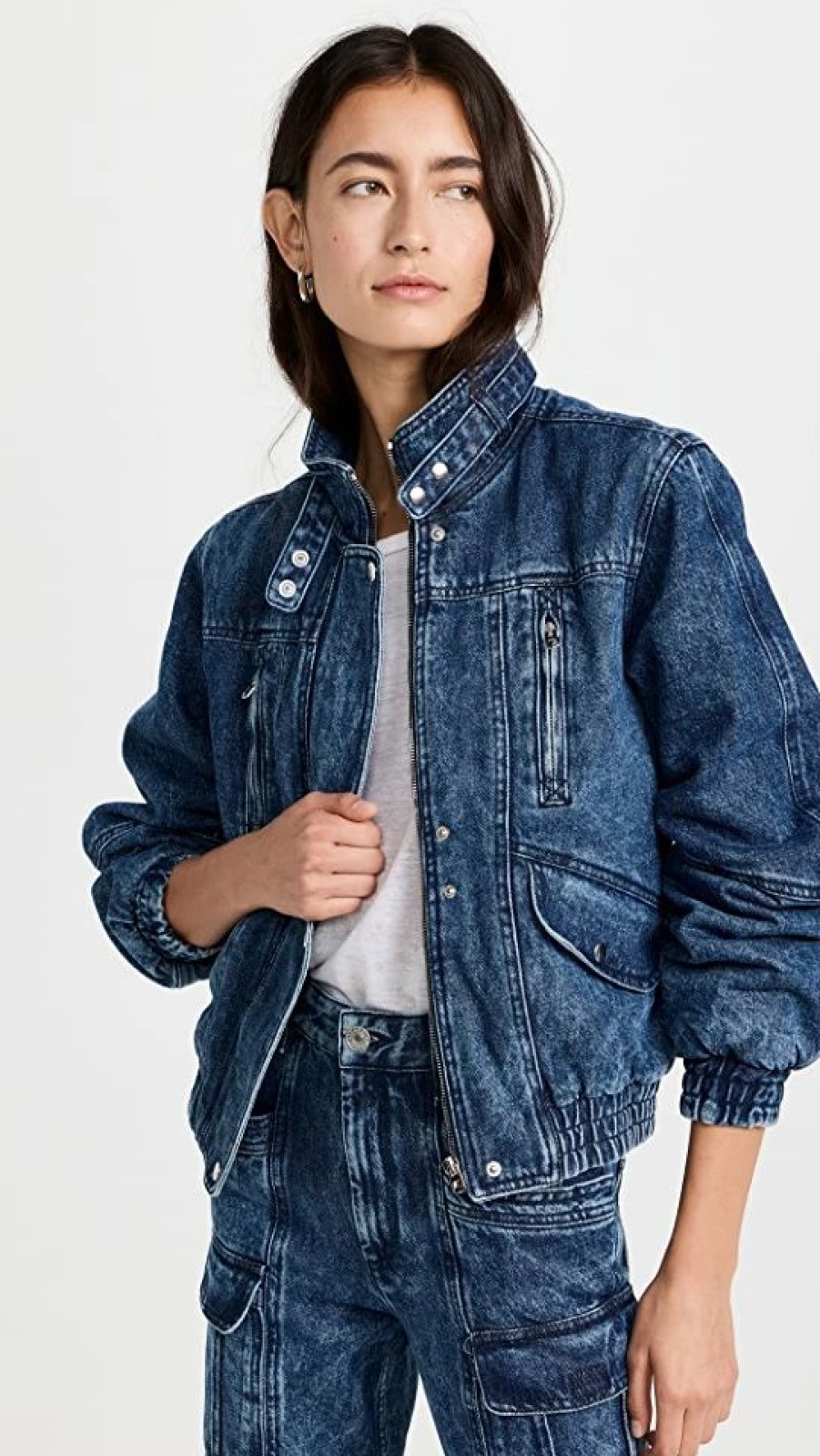 Jean Jackets * | Flash Sale Isabel Marant Vlasta Jacket Blue