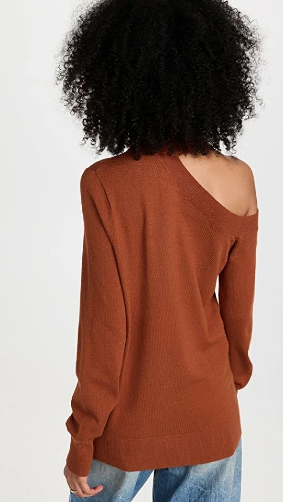 Turtle & Mock Necks * | Flash Sale L'Agence Easton Cold Shoulder Sweater Nubuck