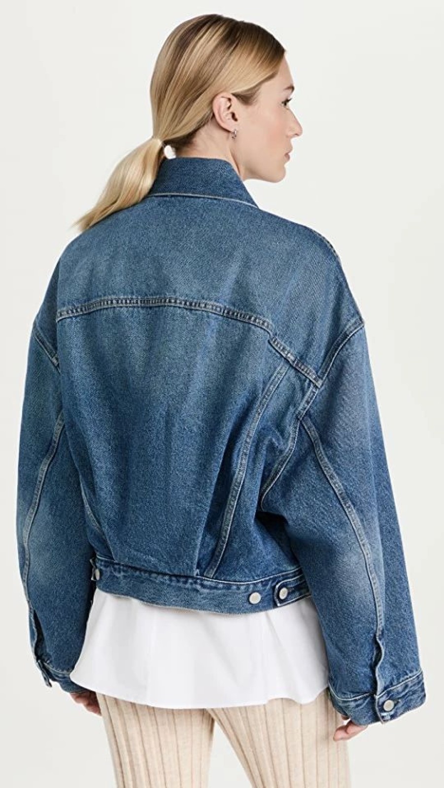 Jean Jackets * | Best Reviews Of Acne Studios Denim Jacket Mid Blue