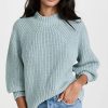 Turtle & Mock Necks * | Best Reviews Of Apiece Apart Eco Nueva Merel Sweater Deep Lake