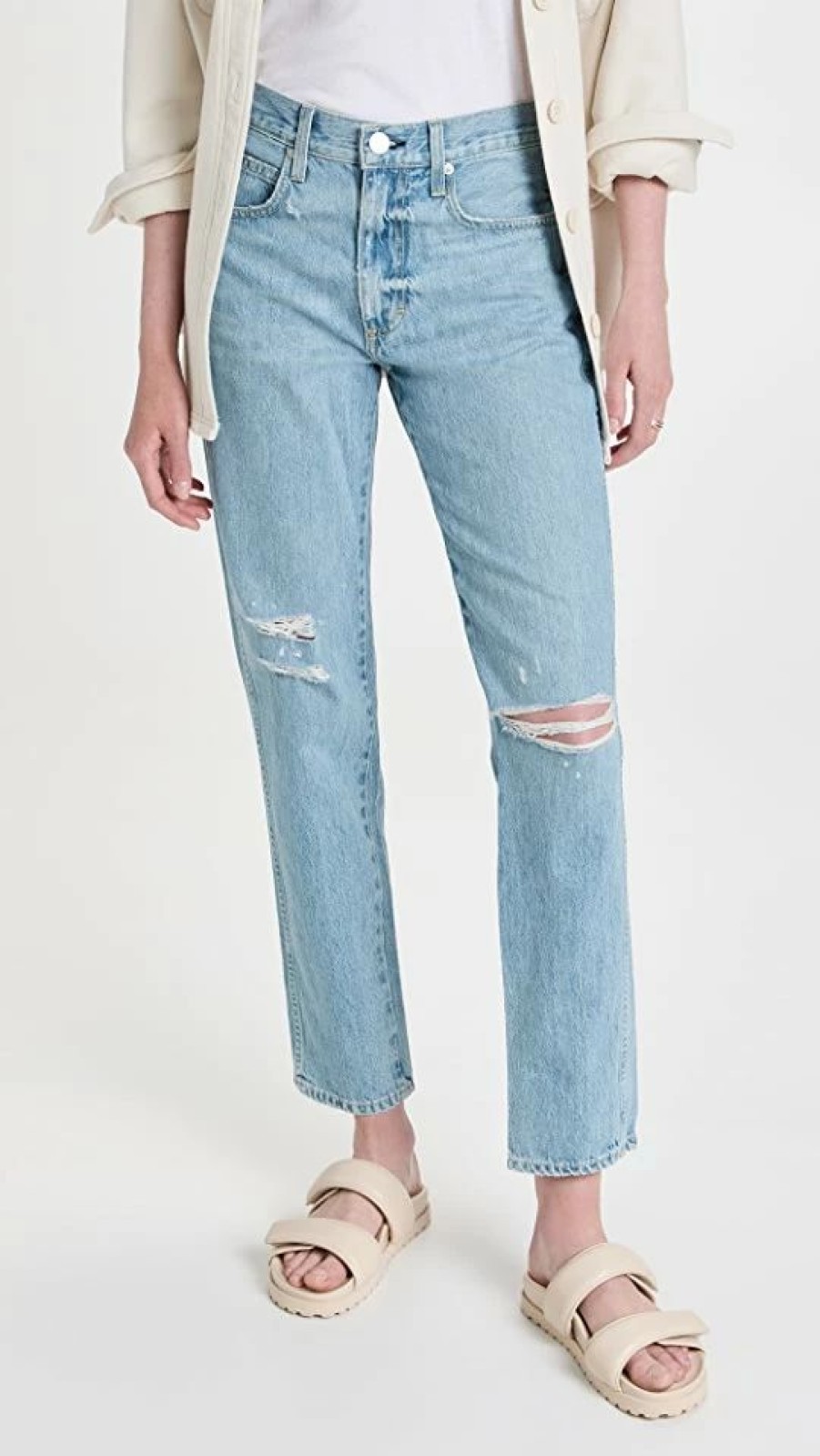 Distressed Jeans * | Best Pirce Amo The Low Down Jeans Exhale