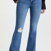 Distressed Jeans * | Deals Frame High Flare Jeans Sunfaded Rips