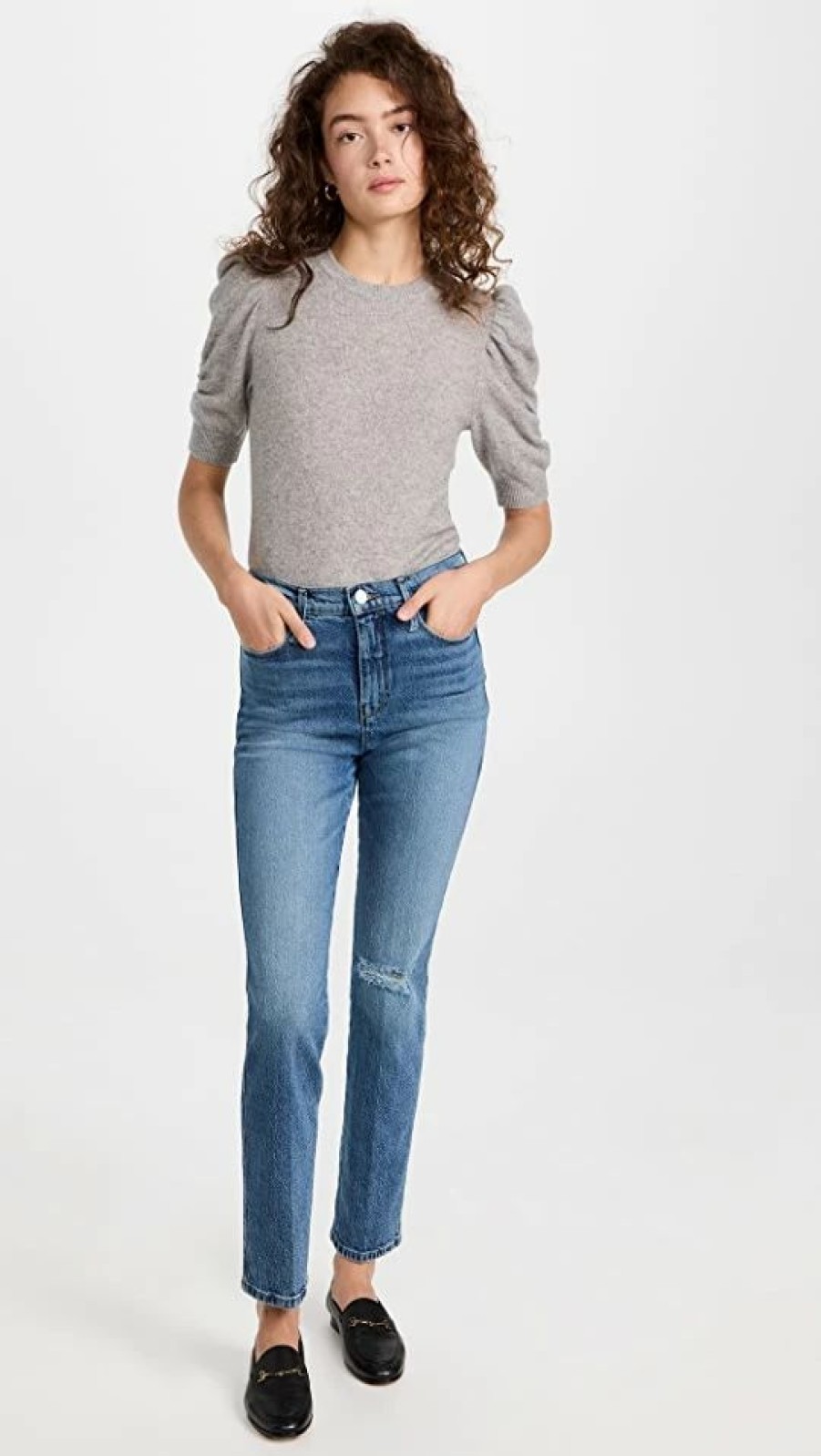 Distressed Jeans * | Top 10 Frame Le Sylvie Jeans Lomina Rips