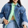 Jean Jackets * | Brand New Stella Mccartney Oversized Denim Jacket Medium Blue