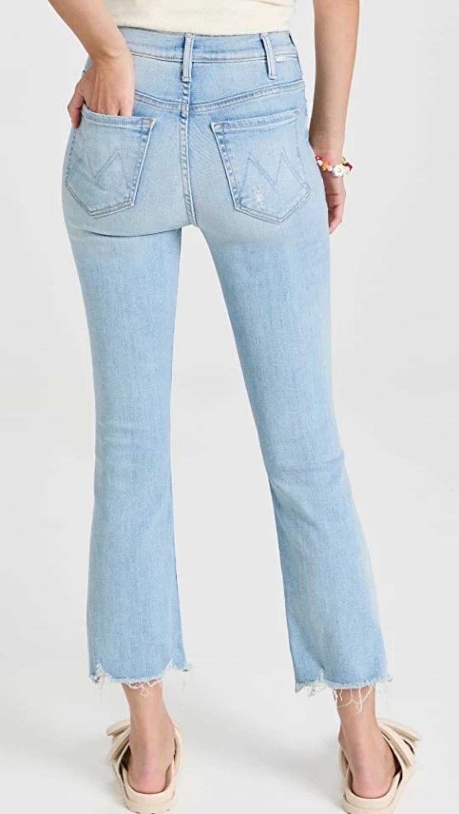 Distressed Jeans * | Discount Mother The Hustler Ankle Chew Jeans Petal Plucker