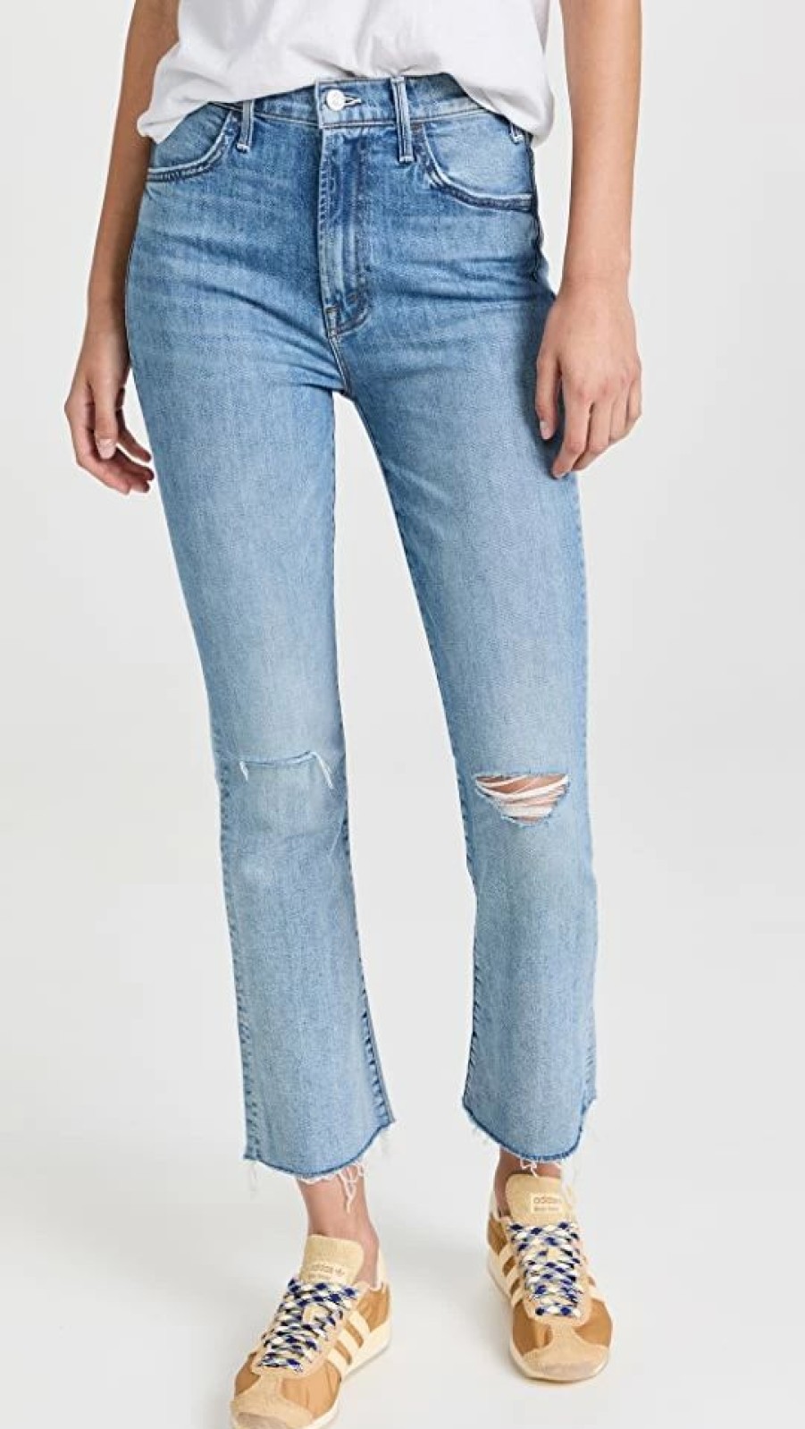 Distressed Jeans * | Outlet Mother The Hustler Ankle Fray Jeans Crashing Hard